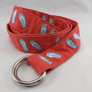 J Crew Flip flop coral belt size M/L